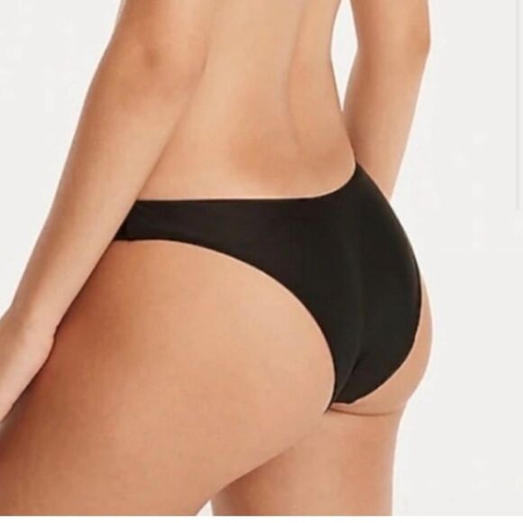 NWT J.Crew Curved-waist cheeky bikini bottom in Navy - Picture 2 of 8